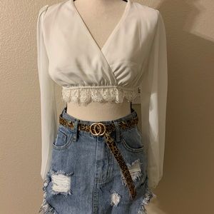 Ivory Sexy Crop Top